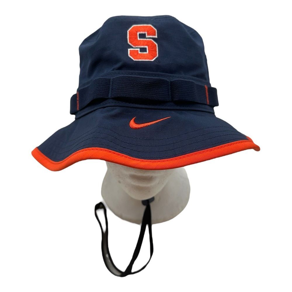 Nike Syracuse Orange Apex Bucket Hat Cap Size M Navy Blue NCAA Boonie